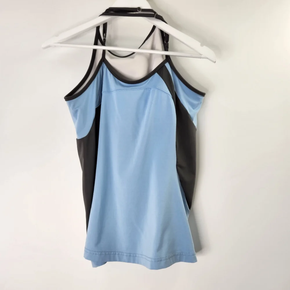 Mountain Hardware Blue Strappy Criss Cross Tank Top Workout - Picture 4 of 6